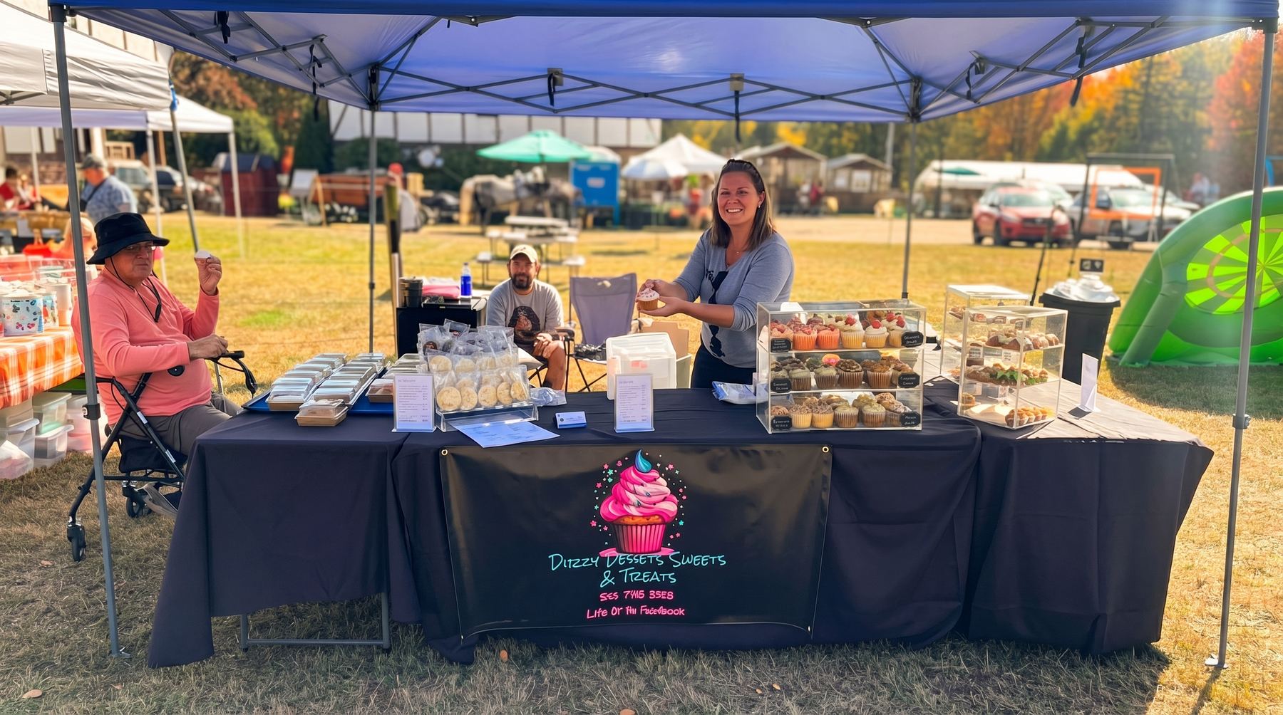 Dirty Dozens cupcake display